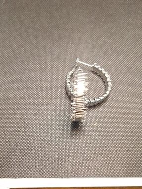 Classic Silver Crystal Hoop Earrings - Women's Jewelry